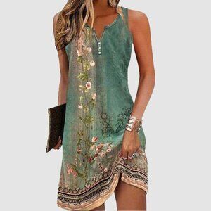 Printed Floral T-Shirt Mini Dress